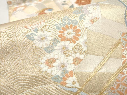 平和屋本店▼六通柄袋帯　唐織　古典錦　本金二重箔　正絹　逸品　CABL4835hy