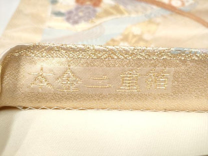平和屋本店▼六通柄袋帯　唐織　古典錦　本金二重箔　正絹　逸品　CABL4835hy
