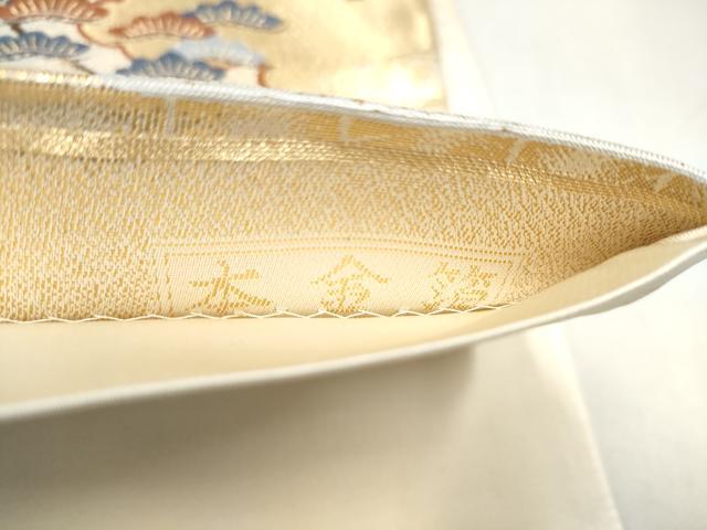 平和屋本店▼六通柄袋帯　唐織　醍醐花宴文　本金箔　正絹　逸品　CABL4839hy