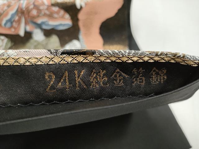 平和屋本店▼六通柄袋帯　人物風景文　24K純金箔錦　正絹　逸品　CABL4850hy