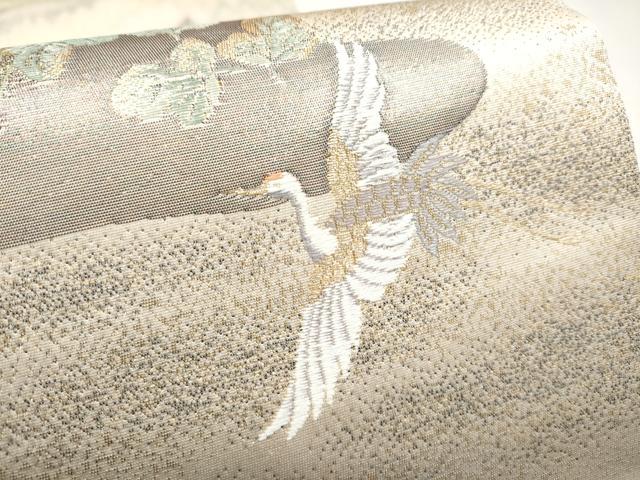 平和屋本店▼六通柄袋帯　唐織　九百織　京山八景　本金箔　正絹　逸品　CABL4851hy