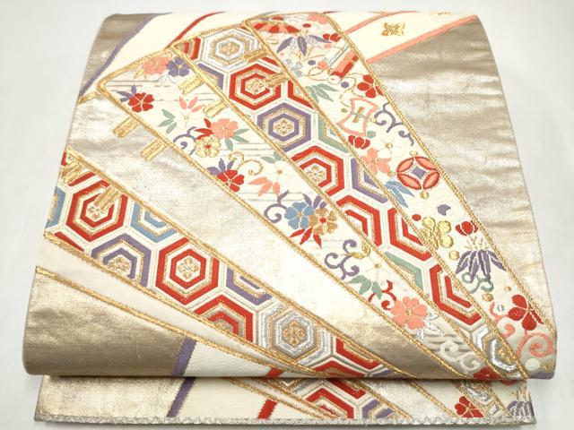 平和屋本店▼六通柄袋帯　唐織　能衣裳文　本金織　正絹　逸品　CABL4855hy