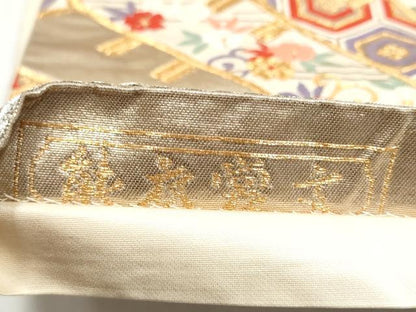 平和屋本店▼六通柄袋帯　唐織　能衣裳文　本金織　正絹　逸品　CABL4855hy