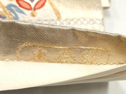 平和屋本店▼六通柄袋帯　唐織　能衣裳文　本金織　正絹　逸品　CABL4855hy