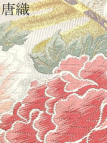 平和屋本店▼六通柄袋帯　琳派華美文　24K二重箔　正絹　逸品　CABL4864hy