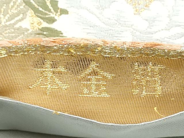 平和屋本店▼六通柄袋帯　唐織　花車文　本金箔　正絹　逸品　CABL4865hy