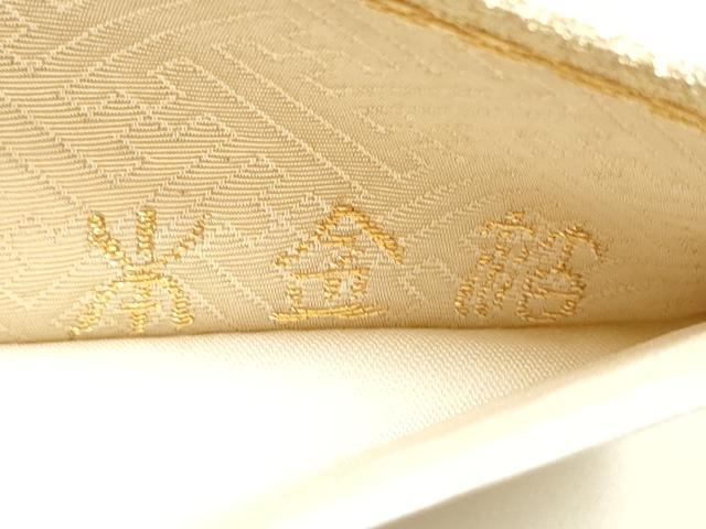 平和屋本店▼六通柄袋帯　瑞鶴　本金箔　正絹　逸品　CABL4866hy