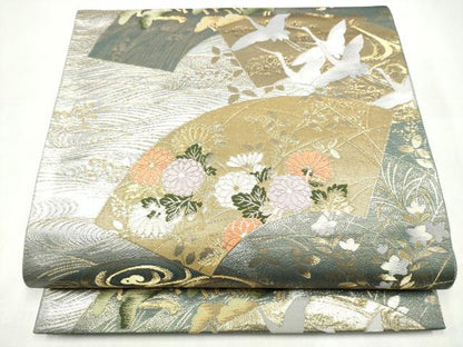 平和屋本店▼六通柄袋帯　唐織　華苑蒔絵錦　本金二重織　正絹　逸品　CABL4867hy
