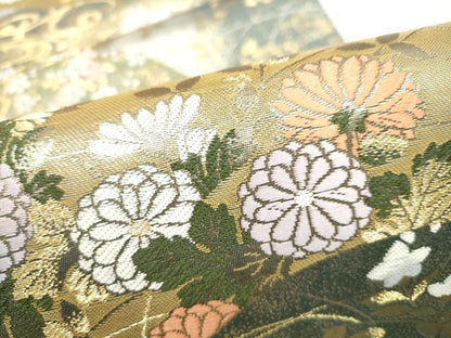 平和屋本店▼六通柄袋帯　唐織　華苑蒔絵錦　本金二重織　正絹　逸品　CABL4867hy