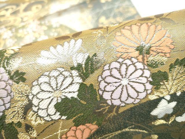 平和屋本店▼六通柄袋帯　唐織　華苑蒔絵錦　本金二重織　正絹　逸品　CABL4867hy