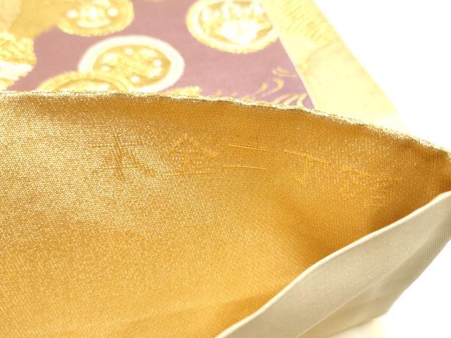 平和屋本店▼六通柄袋帯　吉祥金彩道長文　本金二丁箔　正絹　逸品　CABL4879hy