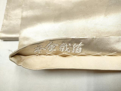 平和屋本店▼六通柄袋帯　光琳之鶴　本金織箔　正絹　逸品　CABL4881hy
