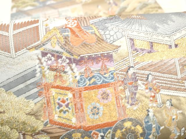 平和屋本店▼六通柄袋帯　都大路の華　本金織　正絹　逸品　CABL4882hy
