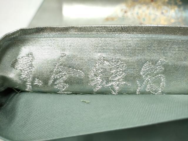 平和屋本店▼六通柄袋帯　正倉院花文　本金僂箔　引箔　正絹　逸品　CABL4892hy