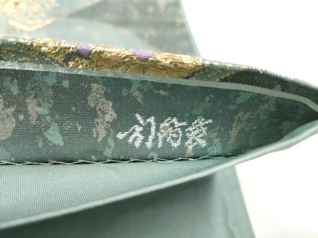 平和屋本店▼六通柄袋帯　正倉院花文　本金僂箔　引箔　正絹　逸品　CABL4892hy