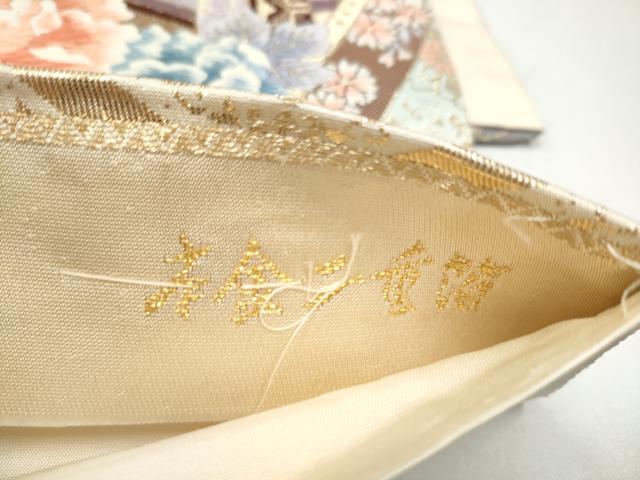 平和屋本店▼六通柄袋帯　唐織　九百錦　花鳥華飛鶴　本金二重箔　正絹　逸品　CABL4895hy