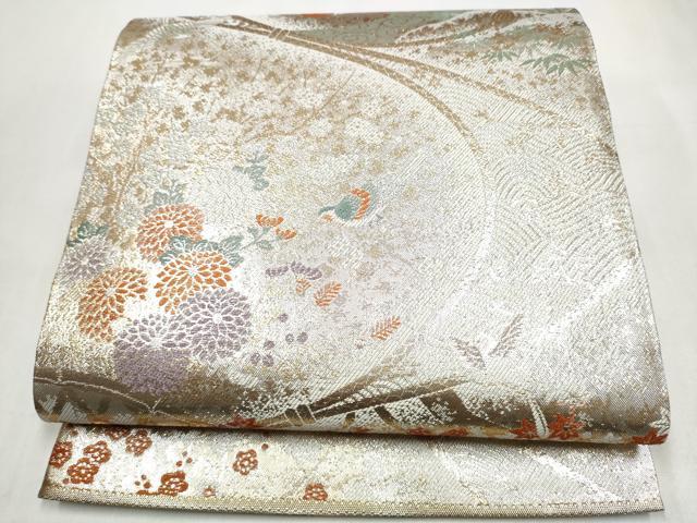 平和屋本店▼佐賀錦　六通柄袋帯　京絵巻　本金二重箔　正絹　逸品　CABL4921hy