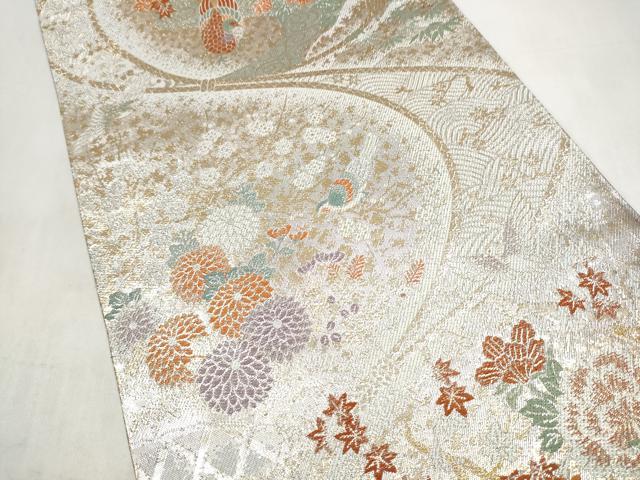 平和屋本店▼佐賀錦　六通柄袋帯　京絵巻　本金二重箔　正絹　逸品　CABL4921hy