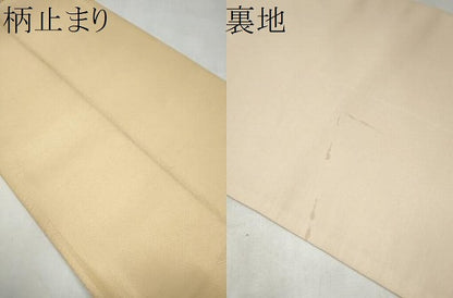 平和屋本店▼六通柄袋帯　風景花文　純金二重箔　正絹　逸品　CABL4950hy