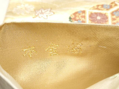 平和屋本店▼六通柄袋帯　唐織　光彩小袖文　本金箔　正絹　逸品　CABL4959hy