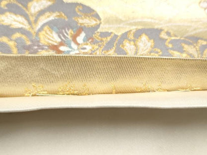 平和屋本店▼六通柄袋帯　唐織　光彩小袖文　本金箔　正絹　逸品　CABL4959hy