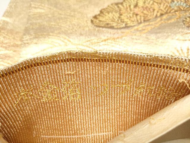 平和屋本店▼六通柄袋帯　綴れ　浜松文　本金箔　正絹　逸品　CABL4966hy