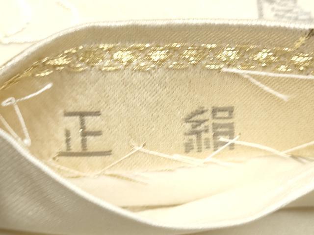平和屋本店▼六通柄袋帯　色紙重ね鳳凰花文　プラチナ24K織　正絹　逸品　CABL4969hy