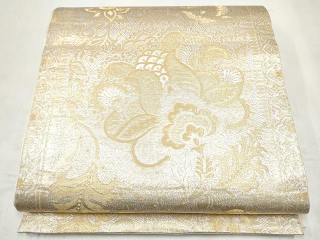 平和屋本店▼六通柄袋帯　珀雅　貳拾四金箔　正絹　逸品　CABL4981hy