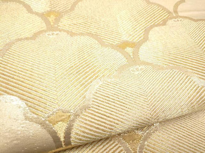 平和屋本店▼六通柄袋帯　銀彩錦　本金二重箔　正絹　逸品　CABL4982hy