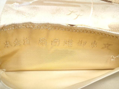 平和屋本店▼六通柄袋帯　扇面雉御車文　本金箔　正絹　逸品　CABL4998hy