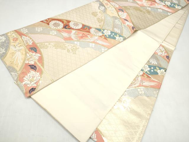 平和屋本店▼六通柄袋帯　唐織　更紗鳳凰花文　純金箔24K　正絹　逸品　CABL5000hy