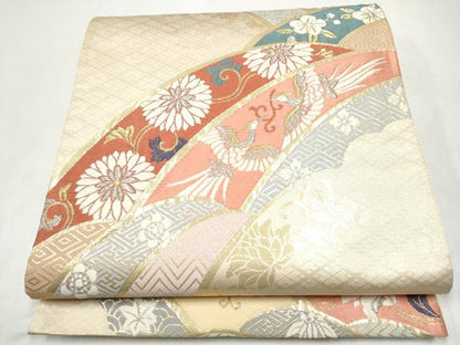 平和屋本店▼六通柄袋帯　唐織　更紗鳳凰花文　純金箔24K　正絹　逸品　CABL5000hy