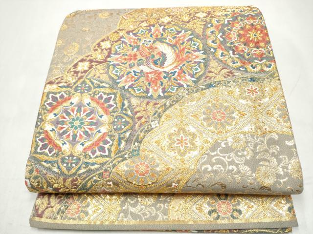 平和屋本店▼六通柄袋帯　唐織　綴織　鳳凰花唐草文　本金箔　　正絹　逸品　CABL5014hy
