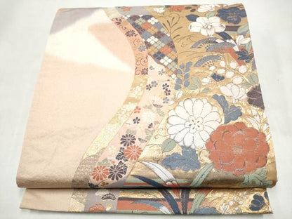 平和屋本店▼六通柄袋帯　辻が花　九百錦　純金箔　正絹　逸品　CABL5017hy