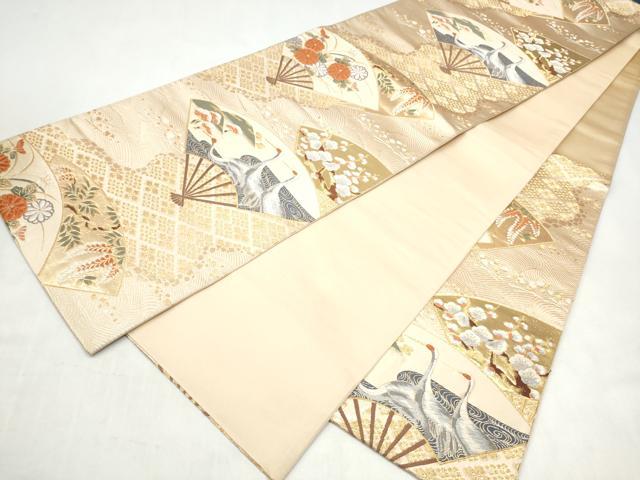 平和屋本店▼六通柄袋帯　唐織　琳派百選　本金二重箔　正絹　逸品　CABL5019hy