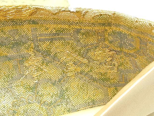 平和屋本店▼六通柄袋帯　舞花文　艶飾箔　本金箔　正絹　逸品　CABL5027hy