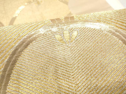 平和屋本店▼六通柄袋帯　銀彩錦　本金二重箔　正絹　逸品　CABL5028hy