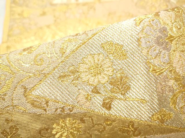 平和屋本店▼佐賀錦　六通柄袋帯　松皮菱鳳凰花文　本金箔　正絹　逸品　CABL5029hy