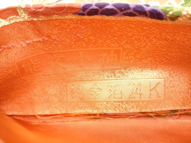 平和屋本店▼六通柄袋帯　唐織　能衣小袖　純金箔24K　正絹　逸品　CABL5036hy