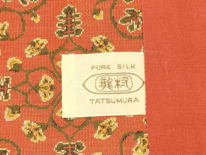 平和屋着物●龍村美術織物 　全通柄　九寸名古屋帯　鴛鴦唐草文錦　正絹　逸品　CABL5042hy