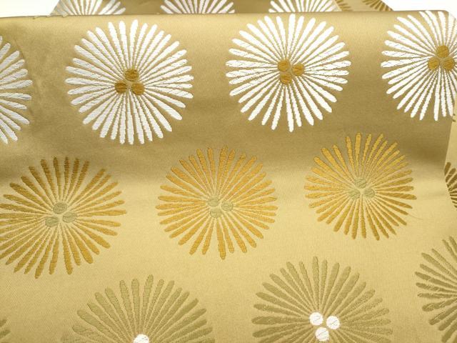 平和屋着物●九寸名古屋帯　唐織　松葉文　正絹　逸品　CABL5047hy