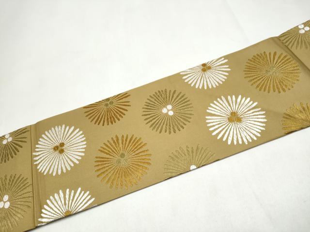 平和屋着物●九寸名古屋帯　唐織　松葉文　正絹　逸品　CABL5047hy