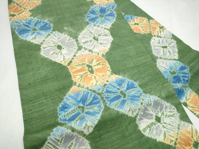 平和屋着物●九寸名古屋帯　紬地　絞り　正絹　逸品　CABL5051hy