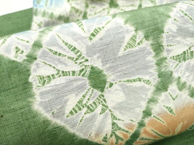 平和屋着物●九寸名古屋帯　紬地　絞り　正絹　逸品　CABL5051hy
