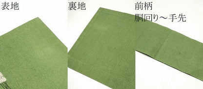 平和屋着物●九寸名古屋帯　型染め　風景文　正絹　逸品　CABL5053hy