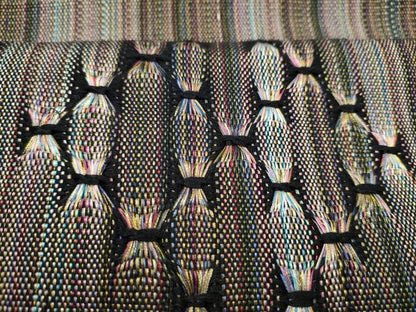 平和屋着物●八寸名古屋帯　もじり織　幾何学文様　金糸　正絹　逸品　CABL5065hy
