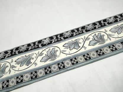 平和屋着物●全通柄　九寸名古屋帯　花唐草間道　ますいわ屋扱い　正絹　逸品　CABL5066hy
