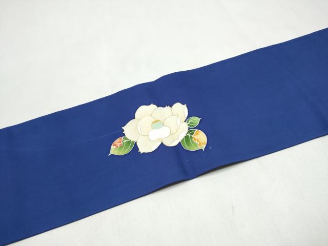 平和屋着物▼塩瀬　九寸名古屋帯　枝椿　金彩　正絹　逸品　CABL5074hy