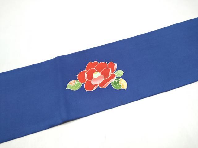 平和屋着物▼塩瀬　九寸名古屋帯　枝椿　金彩　正絹　逸品　CABL5074hy