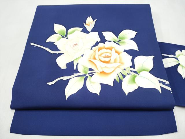 平和屋着物▼塩瀬　九寸名古屋帯　枝椿　正絹　逸品　CABL5077hy